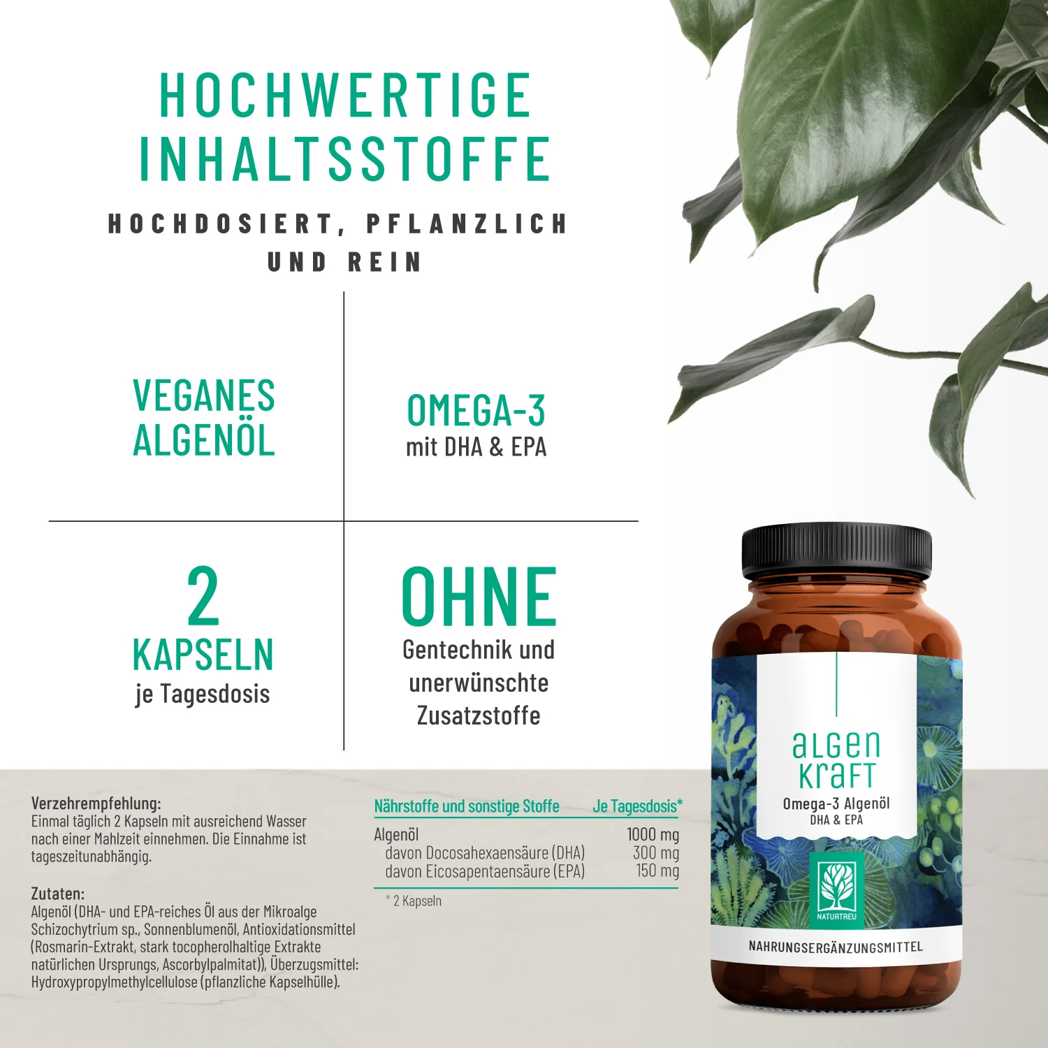 Algenkraft: Omega 3 Algenöl Kapseln - Image 3