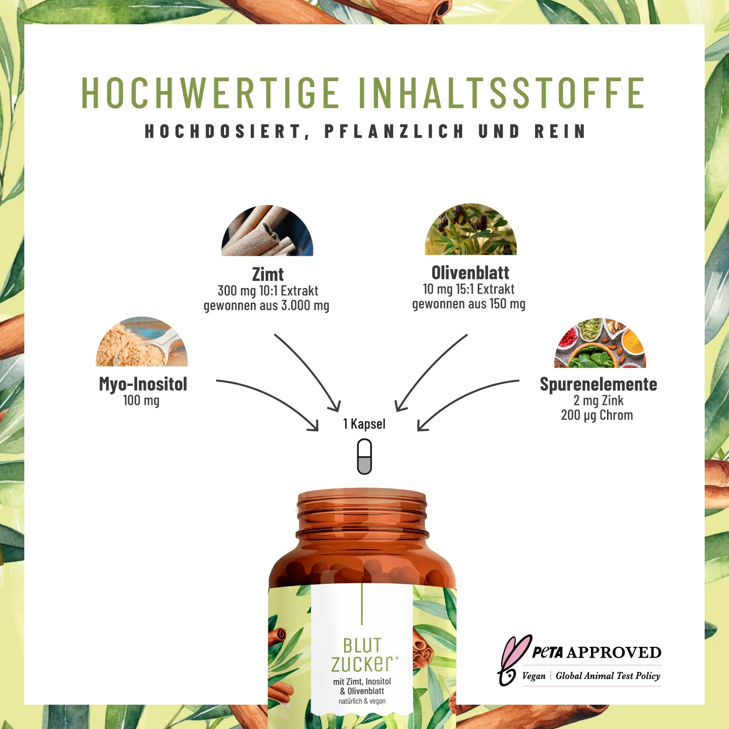 Blutzucker: Komplex mit Zimt, Inositol & Olivenblatt - Image 3
