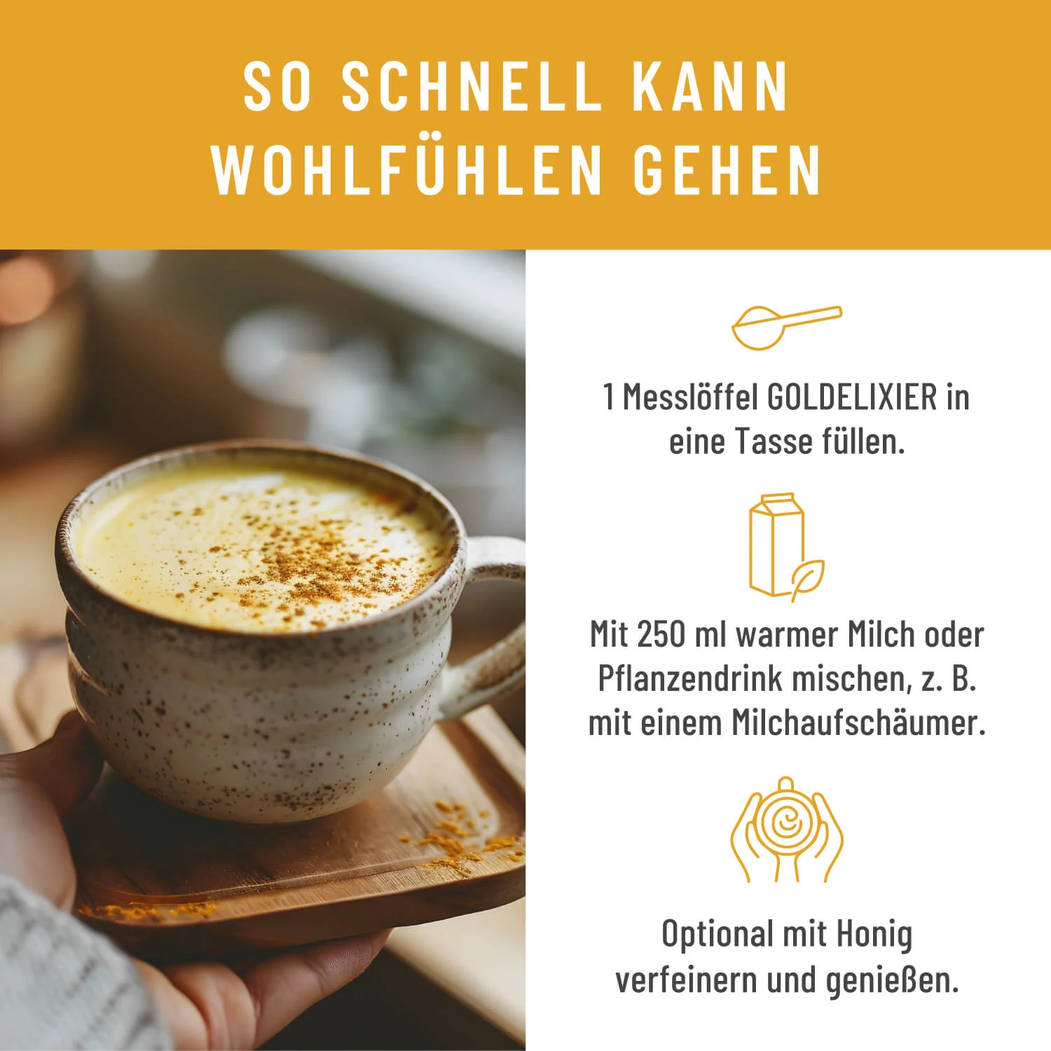 Goldelixier: Goldene Milch mit Kurkuma, Zimt, Lucuma & Ashwagandha - Image 6