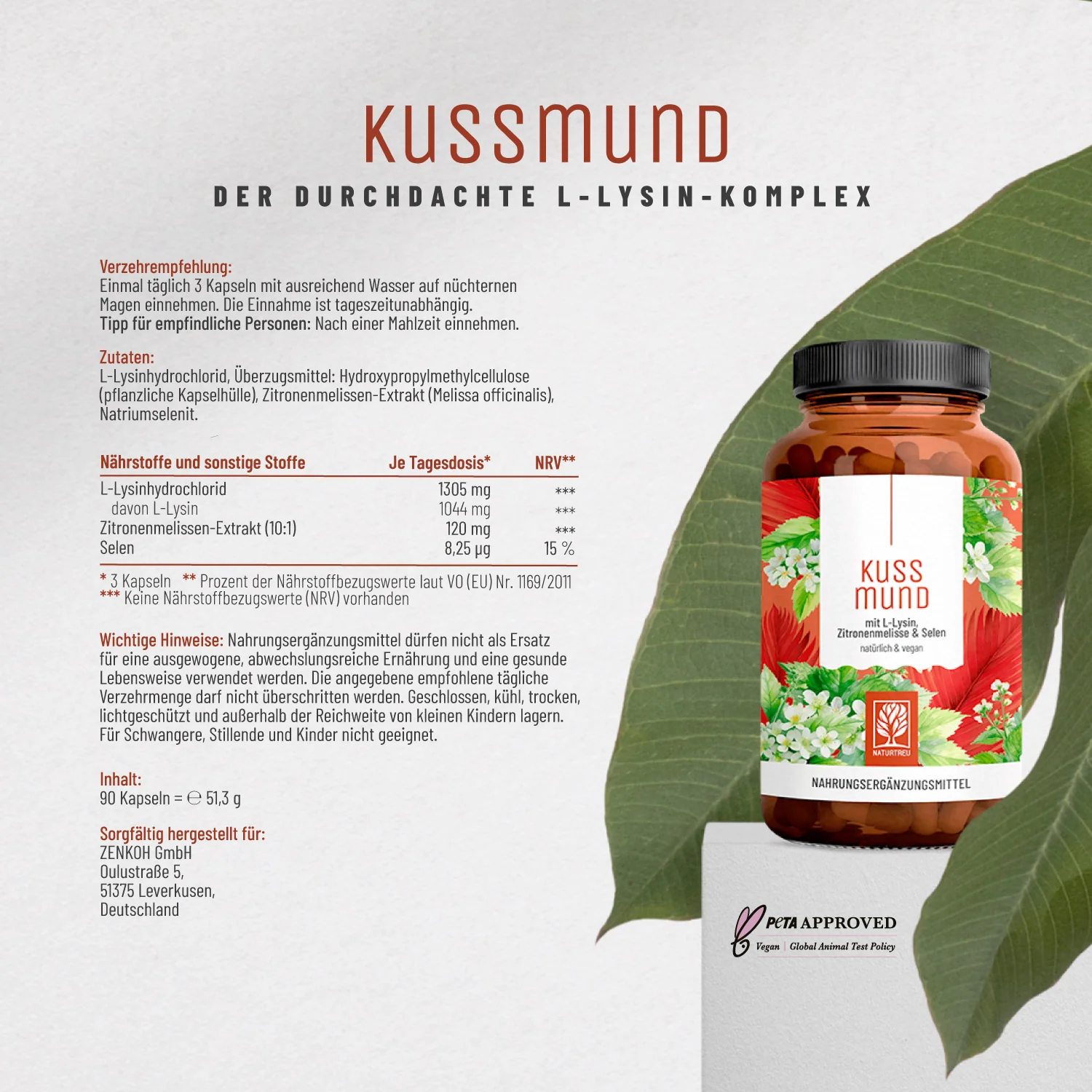 Kussmund: L-Lysin Komplex mit Zitronenmelisse und Selen - Image 10