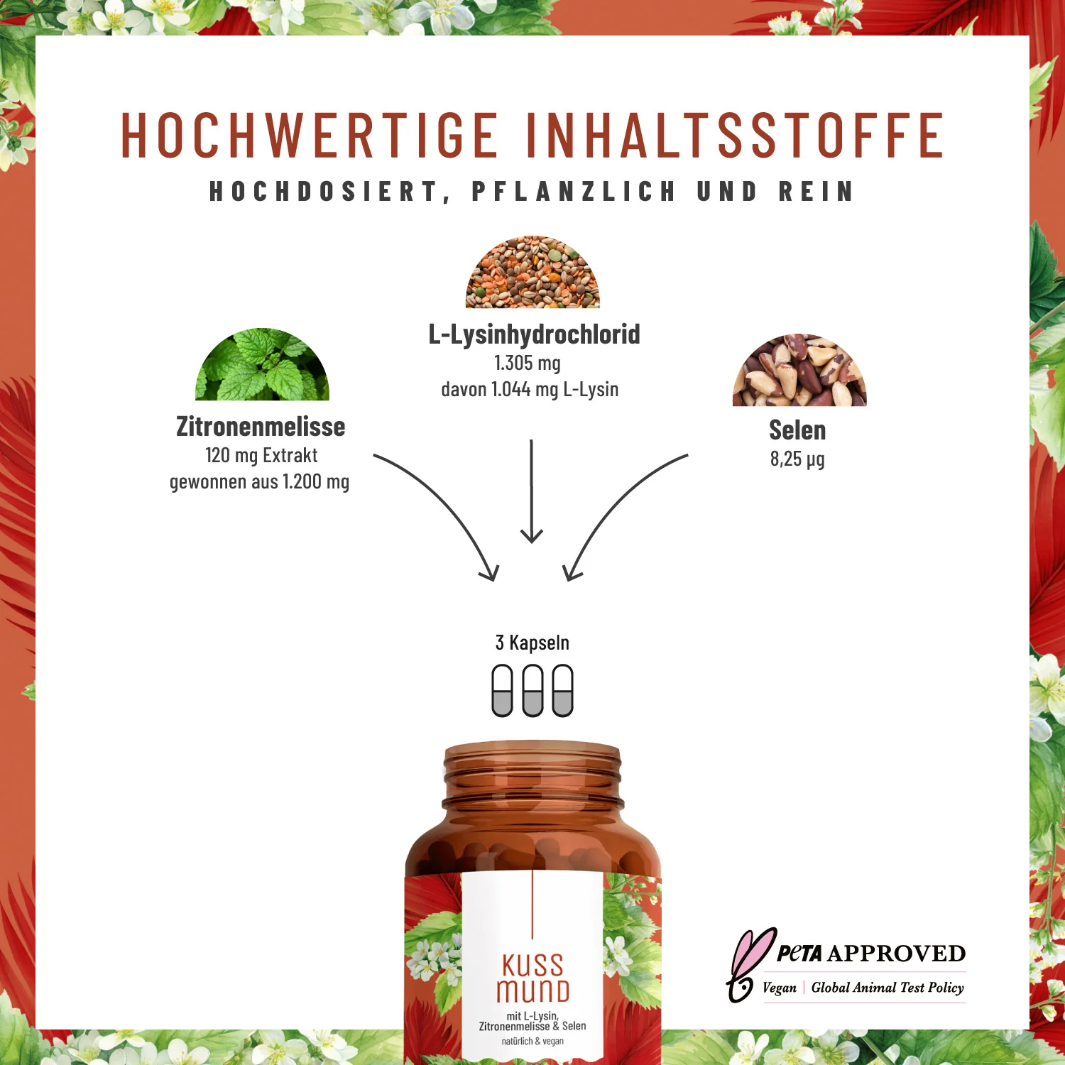 Kussmund: L-Lysin Komplex mit Zitronenmelisse und Selen - Image 3