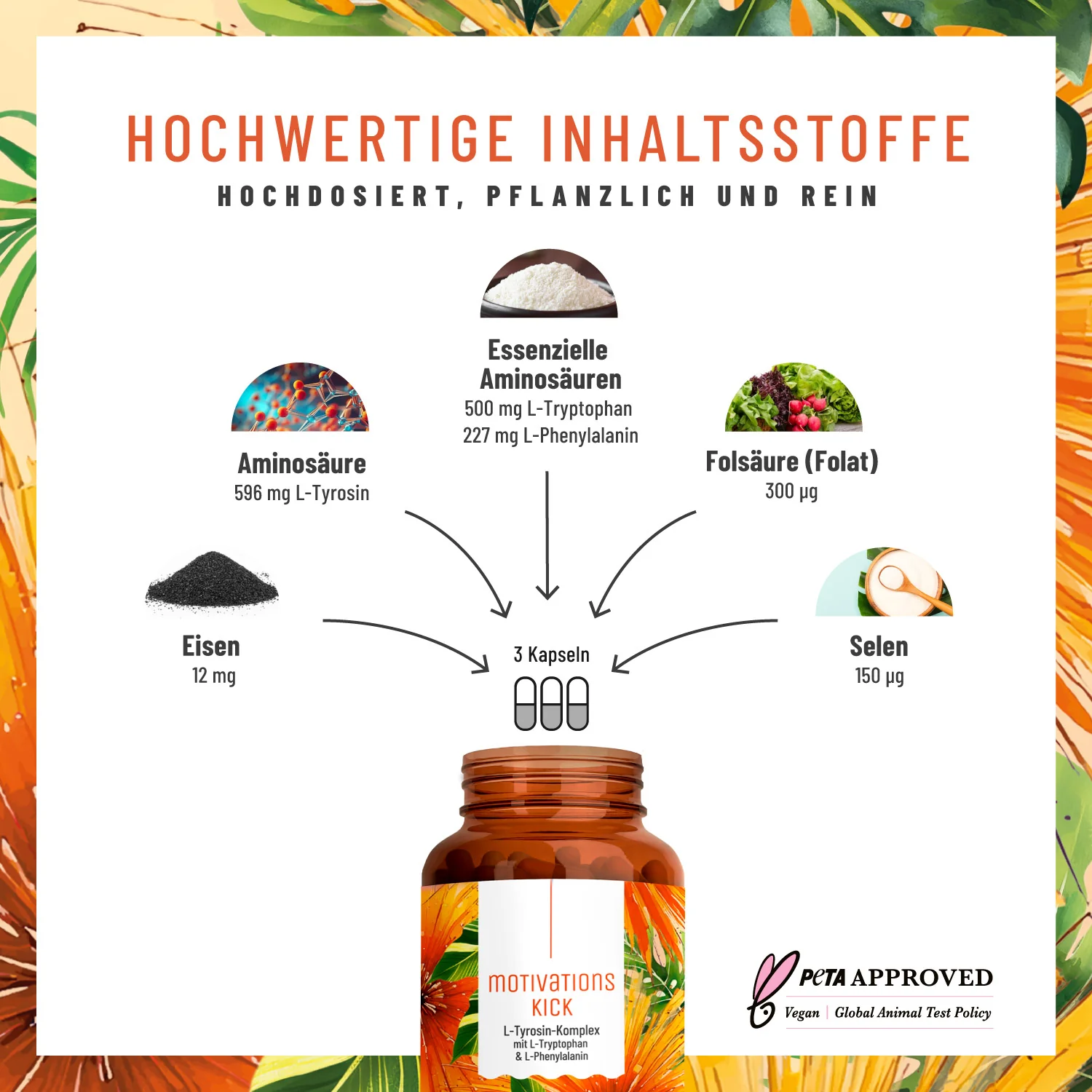 Motivationskick: L-Tyrosin-Komplex mit L-Tryptophan & L-Phenylalanin - Image 3