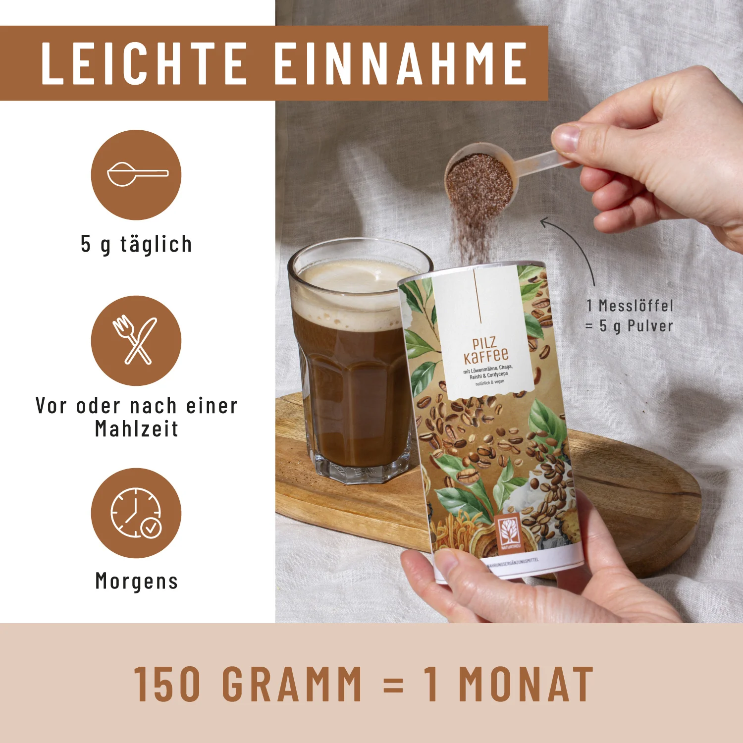 Pilzkaffee: Löwenmähne, Chaga, Reishi & Cordyceps - Image 5